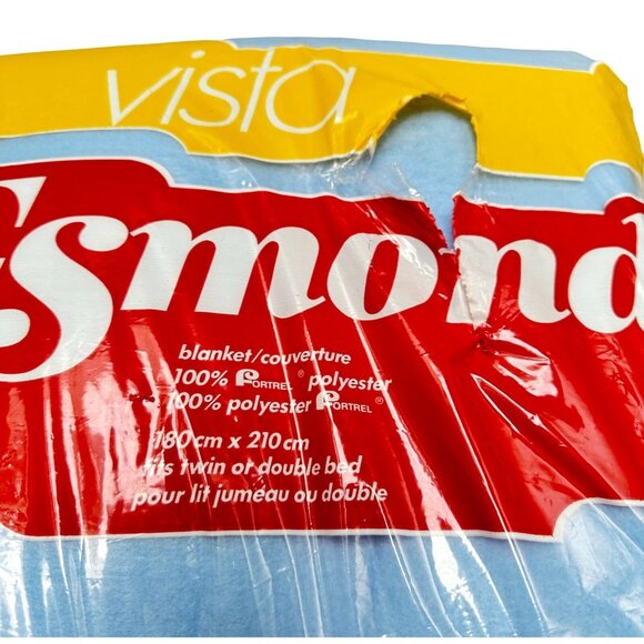 Esmond Blanket Blue Twin Polyester 70 x 82 inch Vintage 70s New - Picture 6 of 6